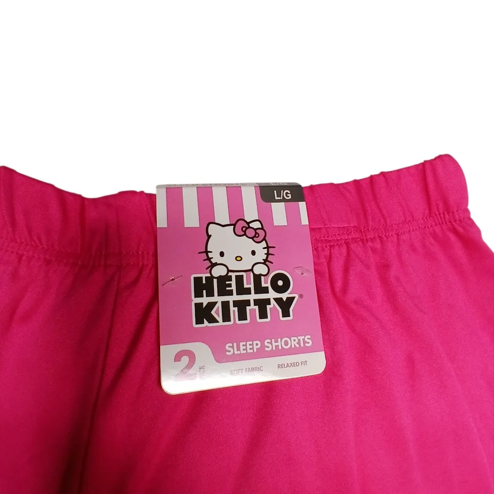 Hello Kitty Sleep Shorts 2-Pack | Size Large | Pink & White | NWT - Picture 7 of 9